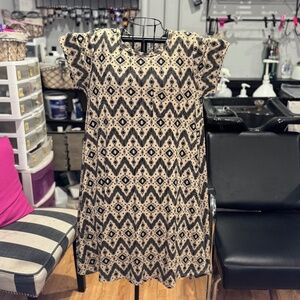 Short Sleeve Chevron Dress